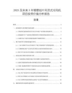 2025及未來5年銅管鋁片吊頂式冷風(fēng)機項目投資價值分析報告