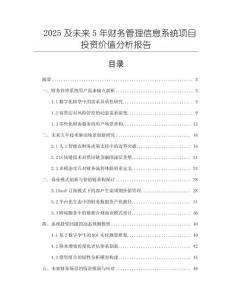 2025及未來5年財務(wù)管理信息系統(tǒng)項目投資價值分析報告
