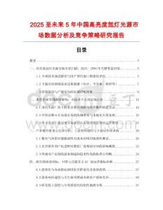 2025至未來(lái)5年中國(guó)高亮度氙燈光源市場(chǎng)數(shù)據(jù)分析及競(jìng)爭(zhēng)策略研究報(bào)告