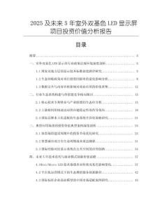 2025及未來5年室外雙基色LED顯示屏項目投資價值分析報告
