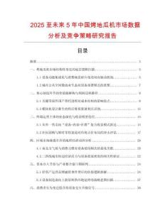 2025至未來5年中國烤地瓜機市場數據分析及競爭策略研究報告