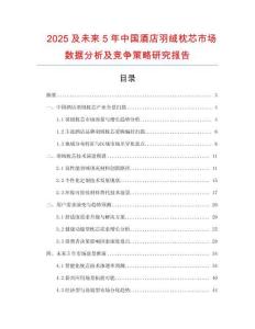 2025及未來5年中國酒店羽絨枕芯市場數(shù)據(jù)分析及競爭策略研究報告
