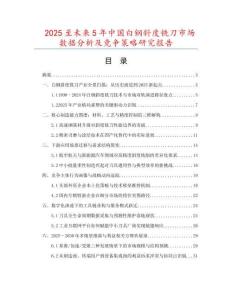 2025至未來(lái)5年中國(guó)白鋼斜度銑刀市場(chǎng)數(shù)據(jù)分析及競(jìng)爭(zhēng)策略研究報(bào)告