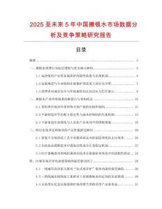 2025至未來5年中國擦銀水市場數(shù)據(jù)分析及競爭策略研究報告