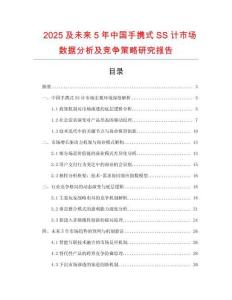 2025及未來(lái)5年中國(guó)手?jǐn)y式SS計(jì)市場(chǎng)數(shù)據(jù)分析及競(jìng)爭(zhēng)策略研究報(bào)告