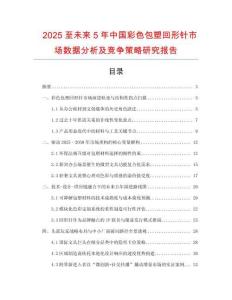 2025至未來5年中國彩色包塑回形針市場數(shù)據(jù)分析及競爭策略研究報告