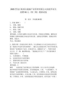 2025黑龍江帕弗爾能源產業管理有限公司高校畢業生招聘93人（第三期）模擬試卷及完整答案詳解一套