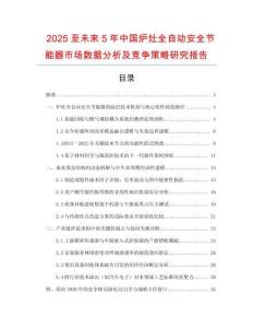 2025至未來5年中國爐灶全自動安全節能器市場數據分析及競爭策略研究報告