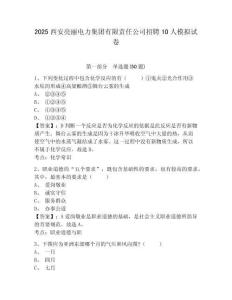 2025西安亮麗電力集團有限責任公司招聘10人模擬試卷及答案詳解（典優）