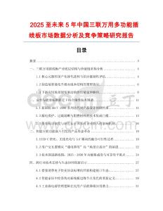 2025至未來5年中國三聯萬用多功能插線板市場數據分析及競爭策略研究報告