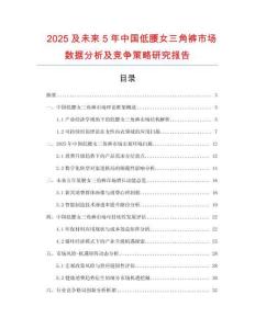2025及未來5年中國低腰女三角褲市場數(shù)據(jù)分析及競爭策略研究報告