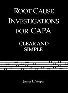 CAPA Root Cause Investigation