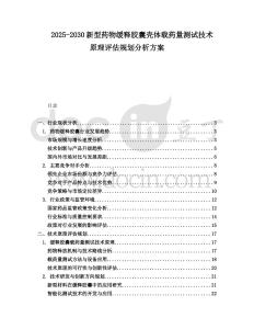 2025-2030新型藥物緩釋膠囊殼體載藥量測試技術原理評估規劃分析方案