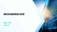 侵权诉讼程序的执行阶段