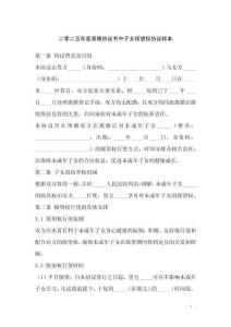 二零二五年度離婚協(xié)議書中子女探望權(quán)協(xié)議樣本