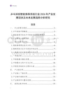 乒乓球拍智能推薦系統(tǒng)行業(yè)2026年產(chǎn)業(yè)發(fā)展現(xiàn)狀及未來發(fā)展趨勢分析研究