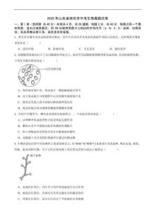 2025年山東省濰坊市中考生物真題試卷附真題答案