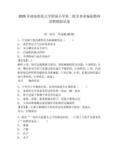 2025年湖南師范大學附屬小學第二輪非事業編制教師招聘模擬試卷及答案詳解（易錯題）