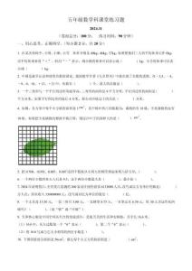 廣西壯族自治區北海市合浦縣廉州鎮中心小學2024-2025學年五年級上學期期中測試數學試卷（含答案）