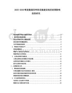 2025-2030喀麥隆通信網絡設施建設現狀政策影響投資研究
