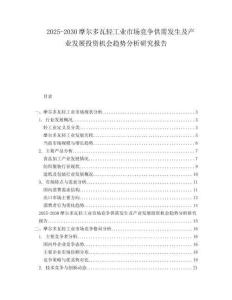 2025-2030摩爾多瓦輕工業(yè)市場競爭供需發(fā)生及產(chǎn)業(yè)發(fā)展投資機(jī)會趨勢分析研究報告