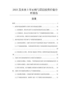 2025及未來5年長柄勺項目投資價值分析報告