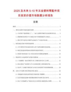 2025及未來5-10年五金塑料零配件項目投資價值市場數(shù)據(jù)分析報告