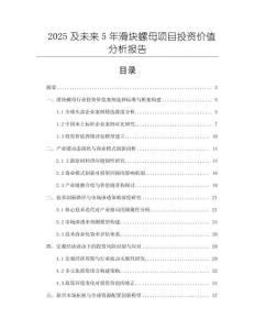 2025及未來(lái)5年滑塊螺母項(xiàng)目投資價(jià)值分析報(bào)告