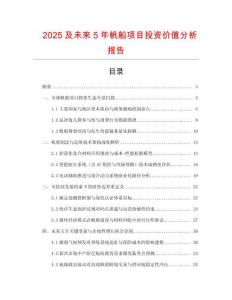 2025及未來5年帆船項目投資價值分析報告