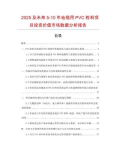 2025及未來(lái)5-10年地毯用PVC粒料項(xiàng)目投資價(jià)值市場(chǎng)數(shù)據(jù)分析報(bào)告