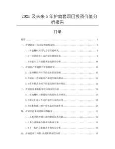 2025及未來5年護肩套項目投資價值分析報告