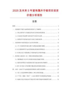 2025及未來5年瓷珠藻井手鏈項目投資價值分析報告