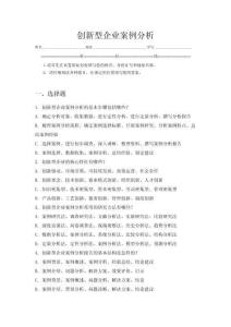創(chuàng)新型企業(yè)案例分析