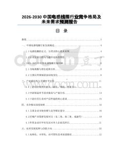 2026-2030中國電感線圈行業(yè)競爭格局及未來需求預(yù)測報告