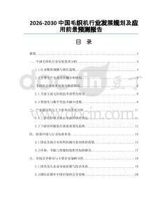2026-2030中國毛織機(jī)行業(yè)發(fā)展規(guī)劃及應(yīng)用前景預(yù)測報(bào)告