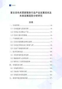 復(fù)古音色庫更新服務(wù)行業(yè)產(chǎn)業(yè)發(fā)展現(xiàn)狀及未來發(fā)展趨勢分析研究