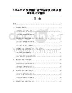 2026-2030慢熱鍋行業(yè)市場深度分析及發(fā)展策略研究報告