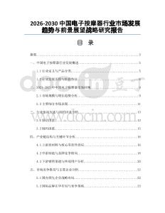2026-2030中國(guó)電子按摩器行業(yè)市場(chǎng)發(fā)展趨勢(shì)與前景展望戰(zhàn)略研究報(bào)告