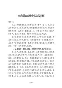 安委會(huì)上的講話(huà)
