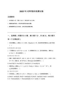 2025年大夢杯數學競賽試卷及參考答案解析