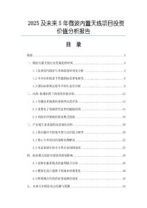 2025及未來5年微波內(nèi)置天線項目投資價值分析報告