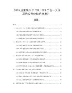 2025及未來5年GSM／GPS二合一天線項目投資價值分析報告