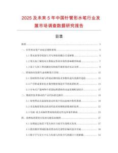 2025及未來5年中國針管形水筆行業(yè)發(fā)展市場調查數(shù)據(jù)研究報告