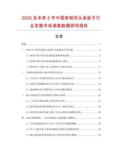 2025及未來5年中國英制雙頭呆扳手行業(yè)發(fā)展市場調(diào)查數(shù)據(jù)研究報(bào)告