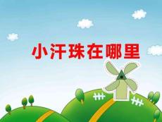 小班社會(huì)《小汗珠在哪里》課件