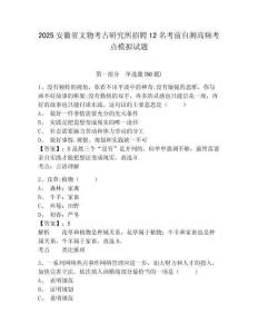 2025安徽省文物考古研究所招聘12名考前自測(cè)高頻考點(diǎn)模擬試題及答案詳解（奪冠）