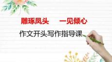 中考语文一轮复习《作文开头写作指导》课件
