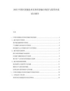 2025中國區塊鏈技術實體經濟融合場景與監管沙盒試點報告
