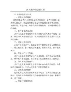 20大精神的思想匯報