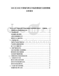 2025至2030中國(guó)瑞馬唑侖市場(chǎng)供需現(xiàn)狀與前景策略分析報(bào)告